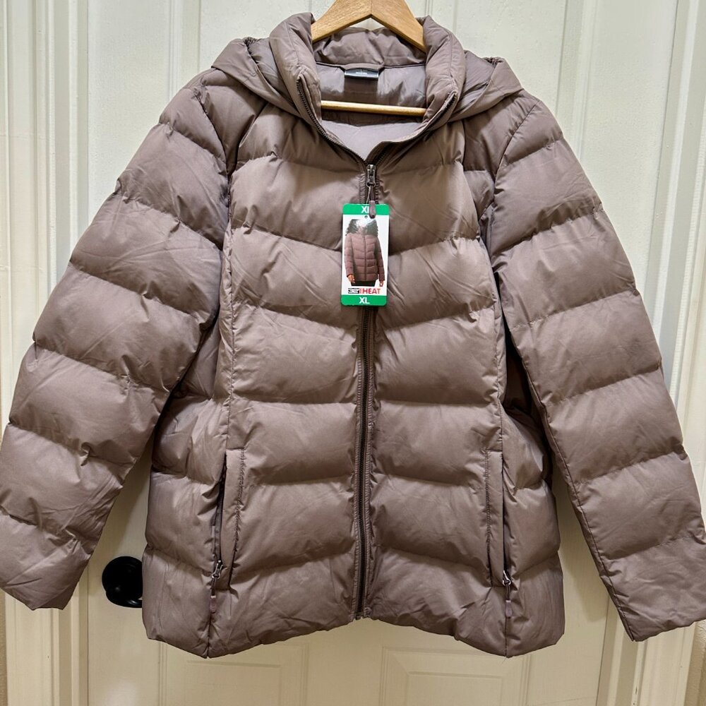 32 Degrees Women's Puffer Tech Jacket Size XL Lightweight Water Resistant (NEW)